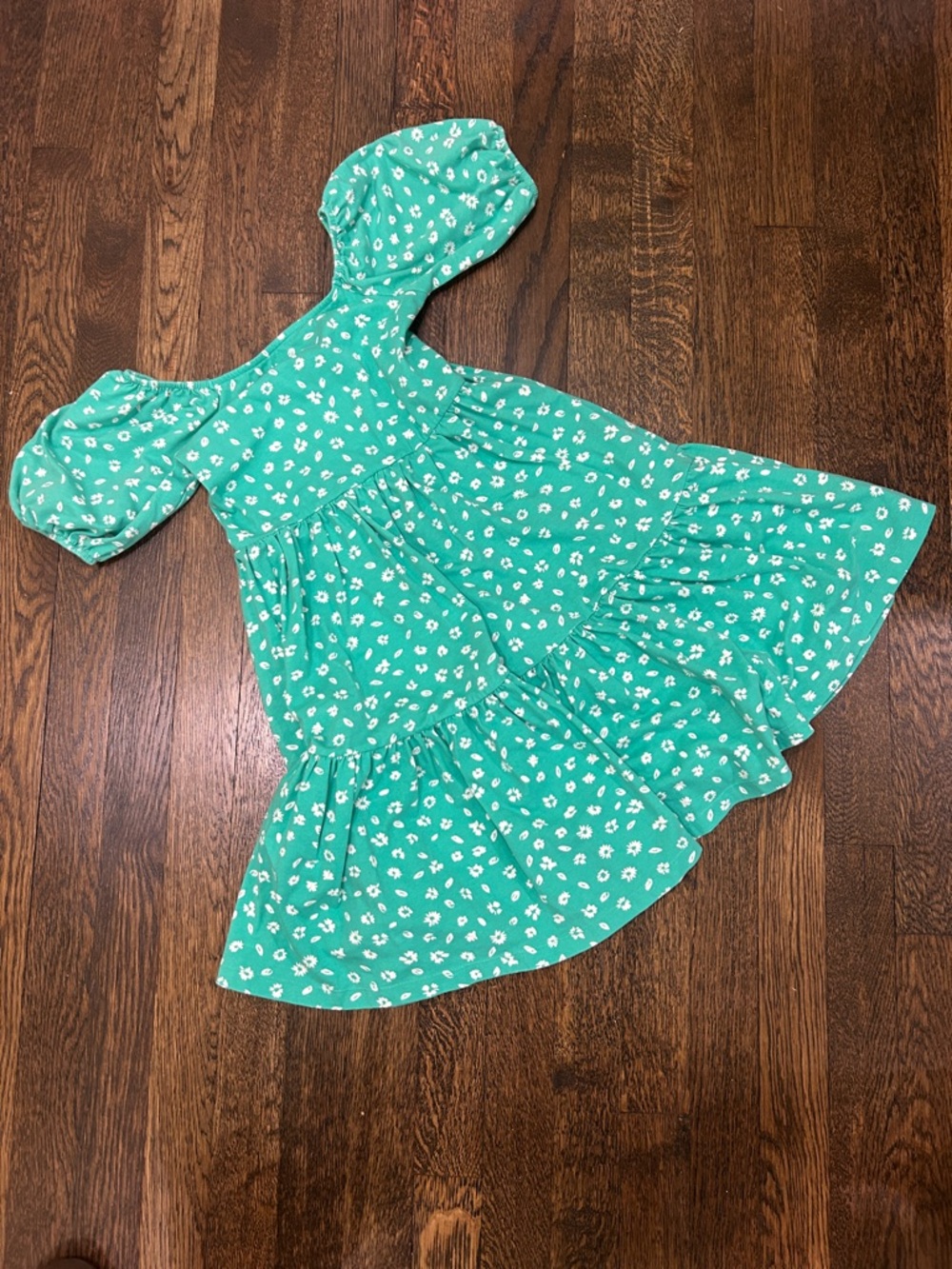 Alice + Ames green stirred Twirly Dress